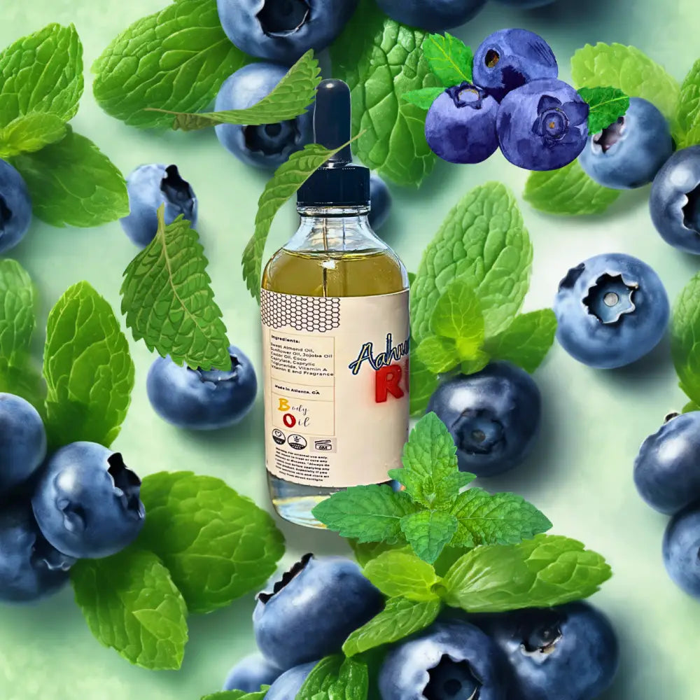 Blueberry Chill Body Oil with Sweet Almond and Jojoba Oils - Body Oil